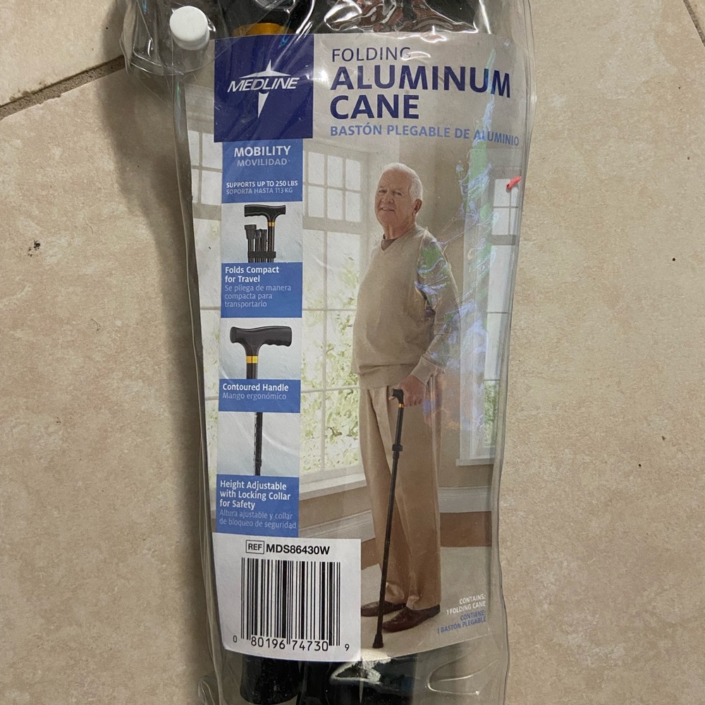 Aluminum fold cane